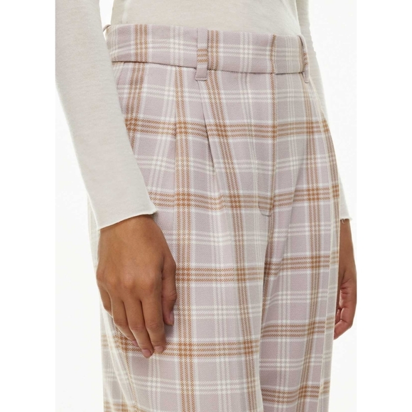 ARITZIA WILFRED Effortless Pants Plaid Purple 0 - Picture 3 of 16
